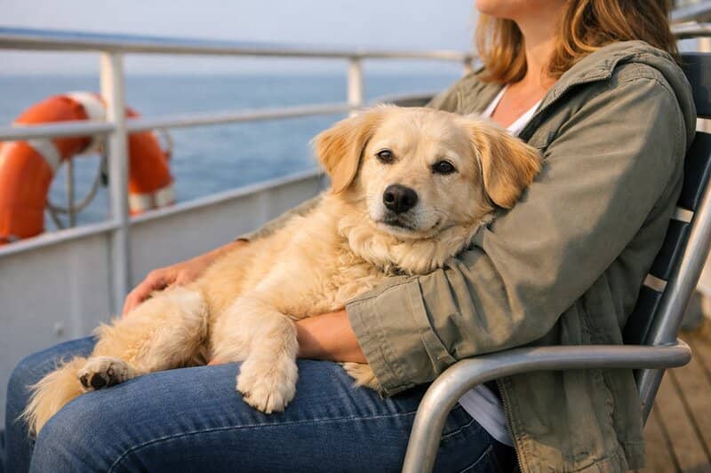 Met de hond op de veerboot naar Corsica