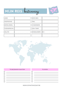 reisplanner reisbestemming